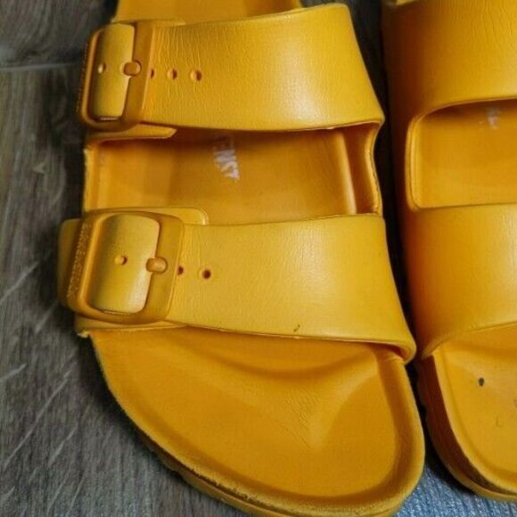 Birkenstock Arizona Orange EVA Double Buckle Strap Slide Sandals Size 36 - Picture 6 of 7